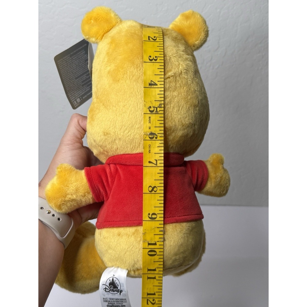 Walt Disney World Winnie The Pooh 11 inch Big Feet Head Plush Doll Bear Baby New - Picture 9 of 10